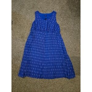 Torrid Electric Blue Medallion Chiffon Pleated Midi Dress Size 4 NWT